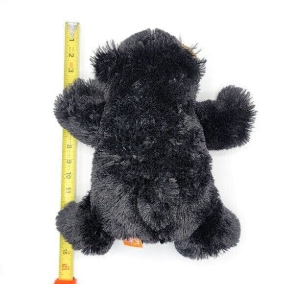 Kika Black Bear Plush Stuffed Animal Toy 15" Brown Yellow Ears Zoo National Park - Picture 10 of 10